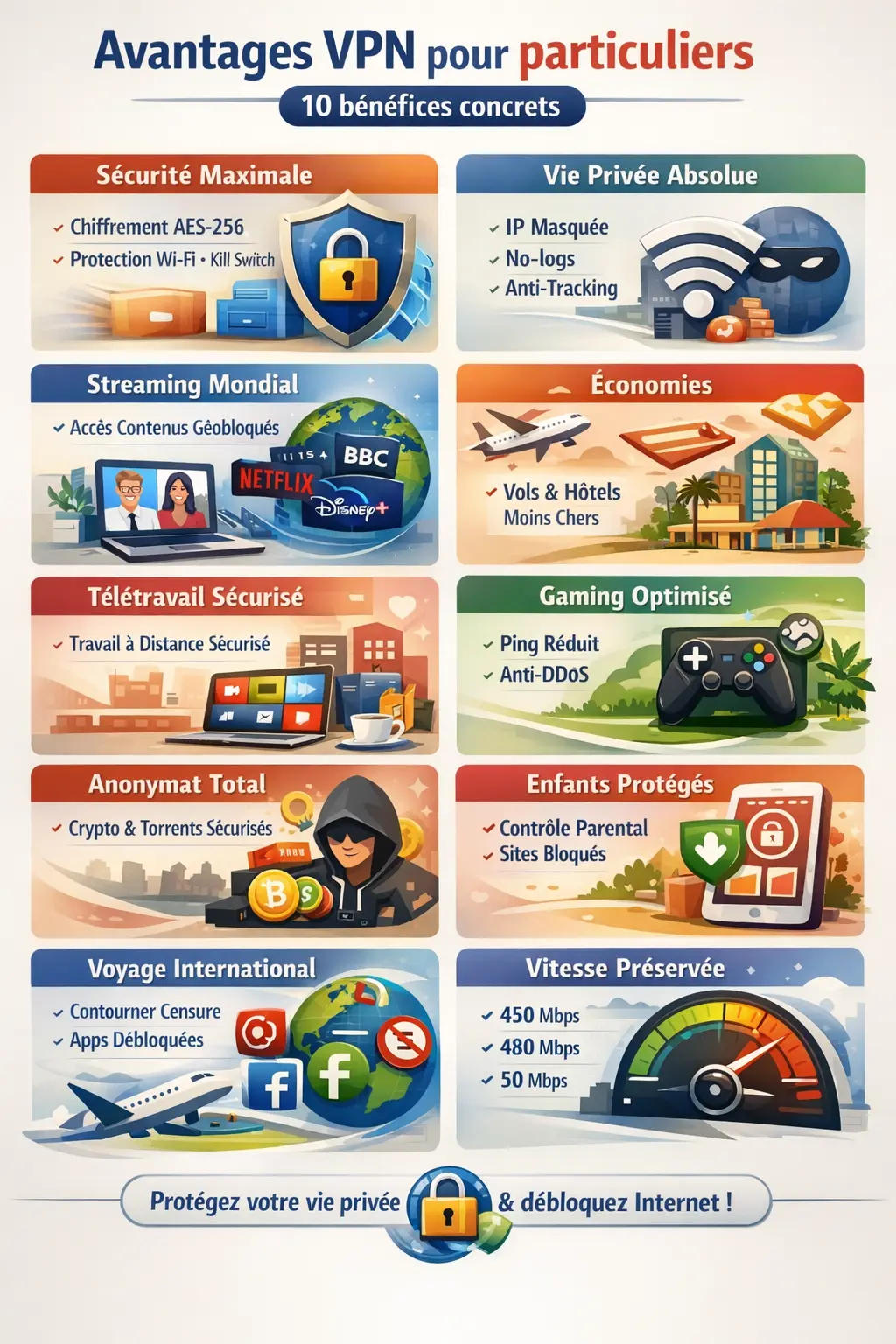 Bouclier VPN protection données